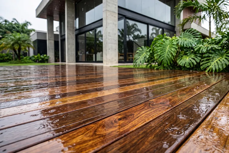 Como proteger deck de madeira do sol e da chuva